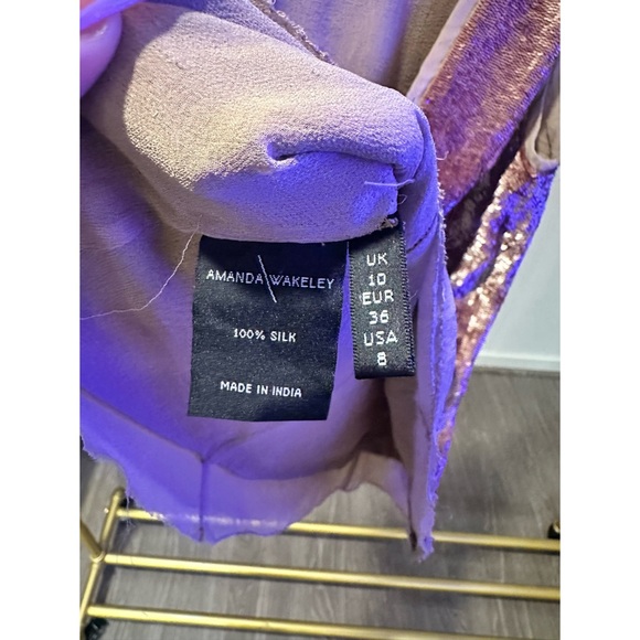 Amanda Wakeley Sleeveless Embellished Sequin Top - Size 8 - Picture 10 of 14